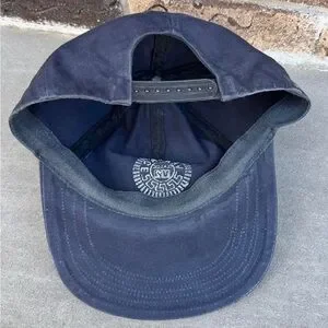 Vintage Versace Jeans Snap Back Baseball Hat Versace Jeans Couture Dark Olive/Flame Orange Signature  main image 4